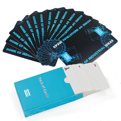 شراء بطاقات اللعب المخصصة بالجملة مع الشعار الشخصي في صندوق بلاستيكي وطباعة CMYK online manufacture