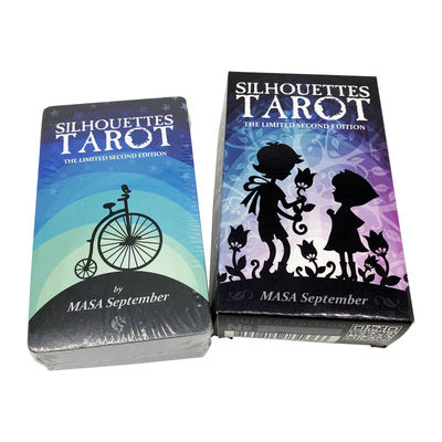 بطاقات Tarot قابلة للطباعة مقاس 70 * 120 مم ، بطاقات أوراكل للهالوين مصنوعة من الكتان